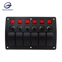 Boat Yacht Caravan RV 24V 4/6/8-gang Waterproof Marine Circuit Breaker Switch Panel